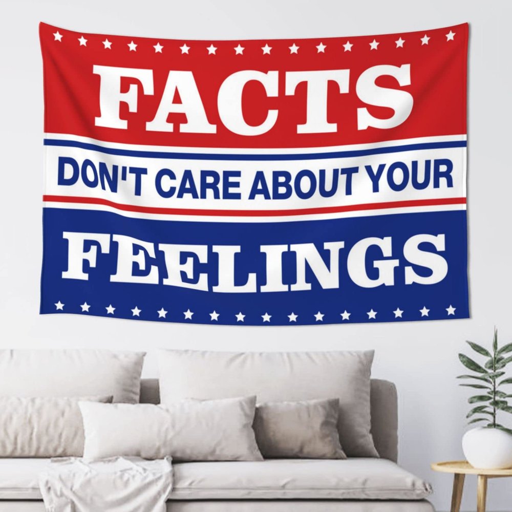 Room Door Decor Facts Don't Care About Your Feelings Tapestry Tapestry Wall Art Man Cave Decorations (Size : 75X100CM)