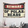 CakJuice Room Door Decor Beware of Polar Bears Tapestry Tapestry Wall Art Man Cave Decorations (Size : 75X100CM) view 2