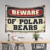 CakJuice Room Door Decor Beware of Polar Bears Tapestry Tapestry Wall Art Man Cave Decorations (Size : 75X100CM) view 3