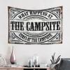 Bar Stuff for Man Cave What Happens at Campsite Stays at Campsite Tapestry Boys Bedroom Accessories Stuff for Your Room (Size : 92X150CM) view 2