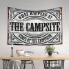 Bar Stuff for Man Cave What Happens at Campsite Stays at Campsite Tapestry Boys Bedroom Accessories Stuff for Your Room (Size : 92X150CM) view 3