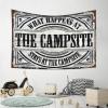 Bar Stuff for Man Cave What Happens at Campsite Stays at Campsite Tapestry Boys Bedroom Accessories Stuff for Your Room (Size : 92X150CM) view 4