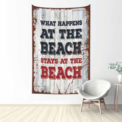 CakJuice Room Accessories for Teen Boys What Happens at The Beach Stays at The Beach Tapestry Aesthetic Wall Decor Tapastry'S Wall Hanging (Size : 100X150CM)