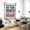 CakJuice Room Accessories for Teen Boys What Happens at The Beach Stays at The Beach Tapestry Aesthetic Wall Decor Tapastry'S Wall Hanging (Size : 100X150CM) view 2