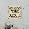 ArogGeld Religious Literary Quote Tin Sign Thinking The Talking of The Soul with Itself Metal Tin Sign Home Sign Wall Decor Novelty Wall Decoration for Bar Pub Club Cafe Home Man Cave 10x10in view 3