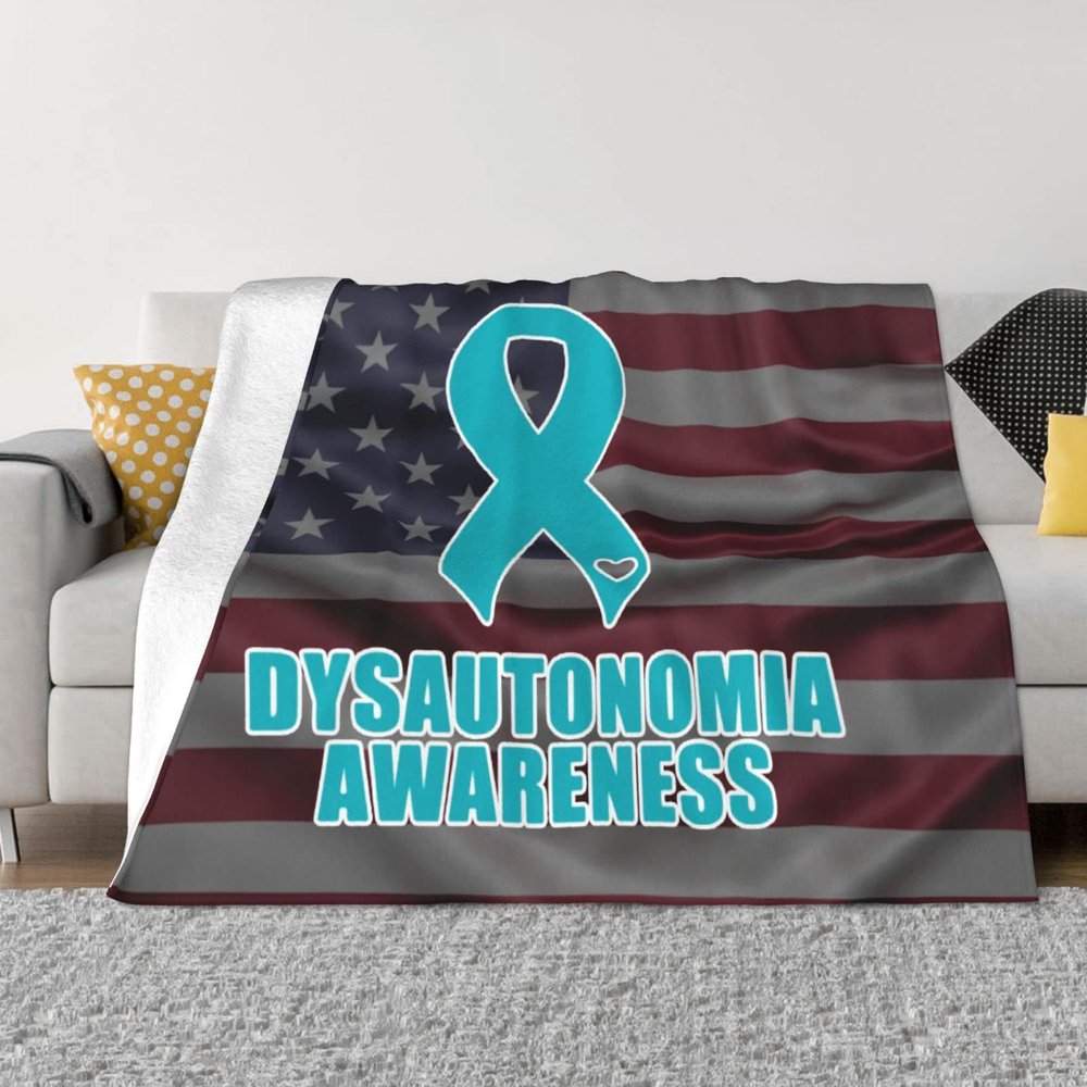 Dysautonomia Awareness Cozy Up with Our Ultra-Soft Fleece Blanket - Perfect for Home and Travel 60"x50"