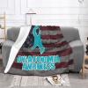 Dysautonomia Awareness Cozy Up with Our Ultra-Soft Fleece Blanket - Perfect for Home and Travel 60"x50" view 2