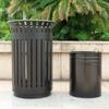 RUGOD Kitchen Bathroom Outdoor Hollow Design,with A Removable Inner Bucket,Can Be Fixed Outdoor Trash Storage Bin Kitchen Garbage view 3