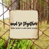 ArogGeld Metal Sign and So Together They Built A Life They Loved Metal Wall Art Spiritual Christian Saying Decorative Wall Art Novelty Metal Wall Decor for Outdoor Street Home Bar Club 15.2x15.2in view 4