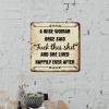 ArogGeld Spiritual Words Letters Metal Sign A Wise Woman Once Said Fuck This Shit Metal Tin Sign Decorative Wall Art Bright Wall Poster Decor for Bar Pub Shop Road Home Man Cave 15.2x15.2in view 3