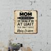 ArogGeld Spiritual Saying Quotes Metal Sign Mom No Matter What Life Throws at You Metal Tin Sign Decorative Home Wall Art Funny Wall Plaque Decor for Home Kitchen Cafe Home Road 15.2x15.2in view 3