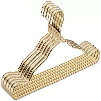TRUKD Hanger Aluminum Alloy Coat Rack, Thickened and Thickened Non-Slip Drying Rack, Closet Coat Rack to Save Space Coat Storage Rack 10Pcs (Color : Gold, Size : 41.5cm)