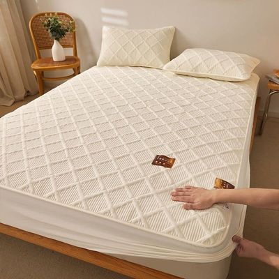 Twin Fitted Sheet Ultra Soft & Breathable Mattress Protector Noiseless Mattress Cover Breathable Soft Mattress Pad Protector Deep Pocket Wrinkle and Fade Resistant Fits up to 12" thickness mattress (