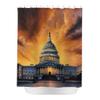 American Patriotic Amazing Illustration Shower Curtain - Wonderful Picturesque Landscape Design Waterproof Shower Curtain - Bright Colored Printed Bathroom Shower Curtain view 1