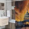 American Patriotic Amazing Illustration Shower Curtain - Wonderful Picturesque Landscape Design Waterproof Shower Curtain - Bright Colored Printed Bathroom Shower Curtain view 4
