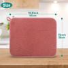 GeeRic Microfiber Dish Drying Mat, Super Absorbent Kitchen Dish Drying Pad, Reversible for Countertop, 15*20 inch Red view 2