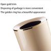 Trash Can Garbage Bin Kitchen Trash Can Round Garbage Can Trash Bin With Plastic Inner Bucket, Waste Basket Garbage Bin For Bathroom, Bedroom Waste Bins Recycling Bins ( Color : White , Size : 9L ) view 3