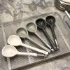 Ceramic Spoon, Light Luxury And High Value, Large Soup Spoon, Household Long-Handled Spoon, Color: Black, White.Available In Five view 4