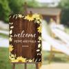 Welcome to Our Wedding Shower Sign Personalized Wood Sign Flowers Floral Wedding Guests Wedding Blanket Personalized Wedding Wood Guestbook for Wedding Reception Ceremony Engagement Love Decor 12x18 view 1