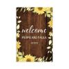 Welcome to Our Wedding Shower Sign Personalized Wood Sign Flowers Floral Wedding Guests Wedding Blanket Personalized Wedding Wood Guestbook for Wedding Reception Ceremony Engagement Love Decor 12x18 view 2