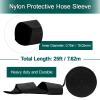 Nylon Protective Sleeve Cable Chain Torch Hydraulic Hose Protector Cutting Wire Cover Management Wrap for Cord Tig Welding, 0.75" ID, 25' Length, Black view 2