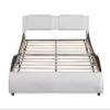 Anwick Full Size Modern Upholstered Platform Bed Frame with LED Lights Wave Like Smart Led Bed Frame with Headboard Full Low Profile Platform Bed Frame,Wood Slats,Easy Assemble (White, Full) view 4