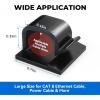 Yocice 40Pack Large Cable Clips, Adhesive Wire Holders for Desk Wall, Black view 4