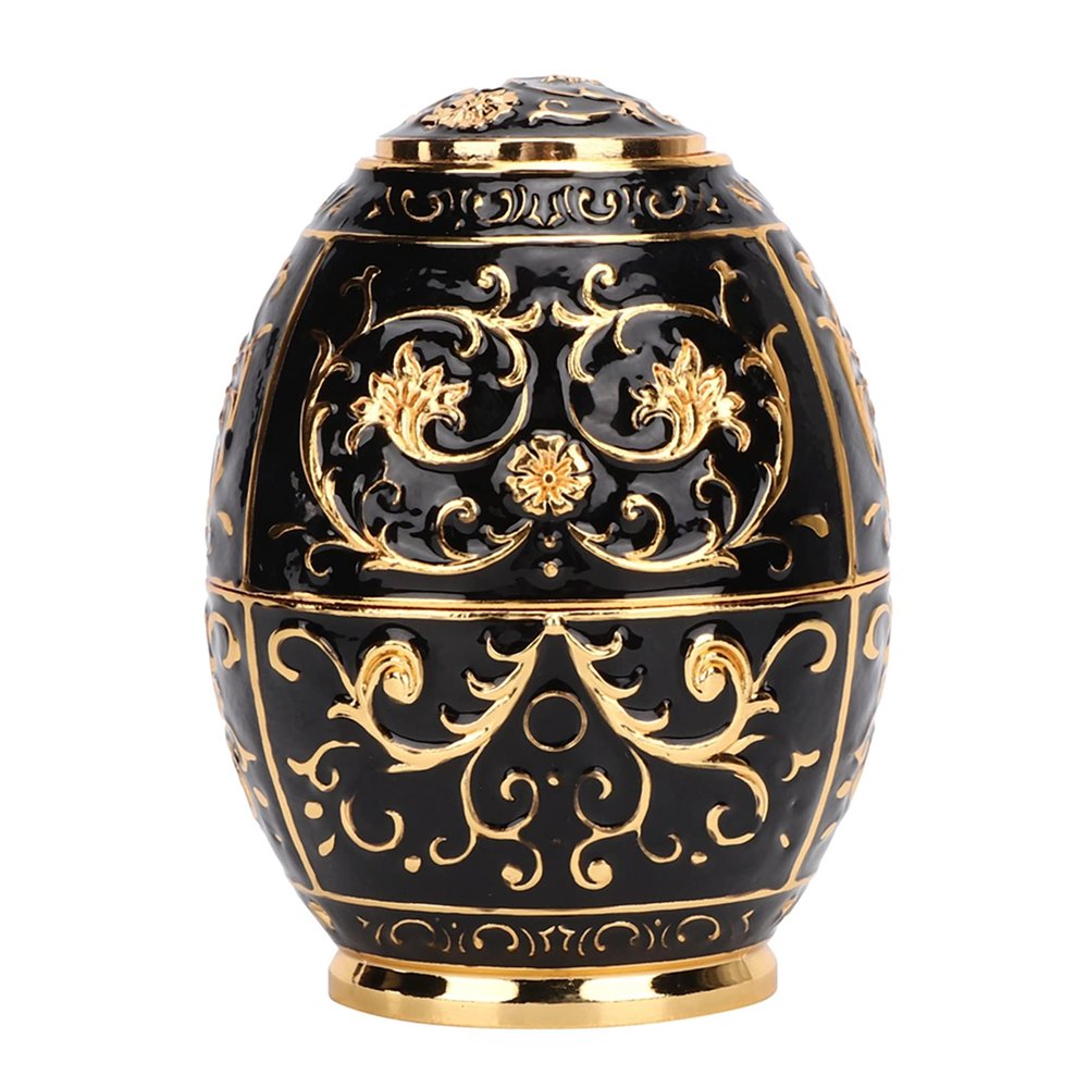 LYBLY Rotating Press Toothpick Holder Box Dispenser, 3D Carved Egg Shaped Organizer Automatic Retro Up Toothpick Dispenser for Home Kitchen Hotel/335