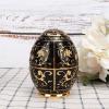LYBLY Rotating Press Toothpick Holder Box Dispenser, 3D Carved Egg Shaped Organizer Automatic Retro Up Toothpick Dispenser for Home Kitchen Hotel/335 view 4