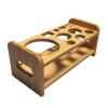 Fenteer Cocktail Shaker Wooden Rack Bamboo Shake Rack Bar Bottle Rack Wedding Display Stand Gift Kitchen Stable Multifunction Barware Drinkware Set view 1