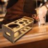 Fenteer Cocktail Shaker Wooden Rack Bamboo Shake Rack Bar Bottle Rack Wedding Display Stand Gift Kitchen Stable Multifunction Barware Drinkware Set view 2