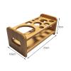 Fenteer Cocktail Shaker Wooden Rack Bamboo Shake Rack Bar Bottle Rack Wedding Display Stand Gift Kitchen Stable Multifunction Barware Drinkware Set view 3