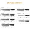Knife Set, 3-9PCS Damascus Knives Set G10 Handle VG10 Core 67 Layers Damascus Steel Chef Santoku Knife Cleaver Paring Bread Knife Kitchen Knife Set (Color : 7PCA) view 2