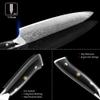 Knife Set, 3-9PCS Damascus Knives Set G10 Handle VG10 Core 67 Layers Damascus Steel Chef Santoku Knife Cleaver Paring Bread Knife Kitchen Knife Set (Color : 7PCA) view 4