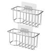 Housoutil 2pcs Stainless Steel Sink Sponge Holder Rack Multi-Function Drain Organizer for Kitchen and Bathroom Keeps Sponges Dry and Countertops Clean Rustproof Design view 1