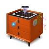 FZYUAN Nightstand with Charging Station and LED Lights Night Stand with Speaker and Fingerprint Lock Drawers Wireless Charging Station & USB Charging End Side Table Bedside Tables for Bedroom,Orange,3 view 1