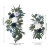 BEIJIALY 2pcs Wedding Arch Decor Rose Flower Swags, Rustic Wedding Arch Flowers Door Wreath Home Decoration Rose Flower Swag Arrangements for Wedding Welcome Sign(Pink) view 4