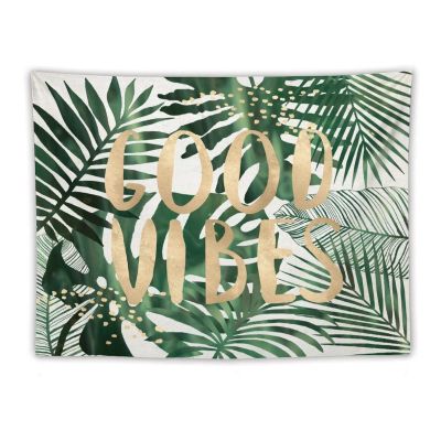 Beach Tropical Leaves Wall Tapestry,Summer Jungle Palm Tree Plant Tapestries for Dorm Living Room Bedroom Decor(60x80Inch)