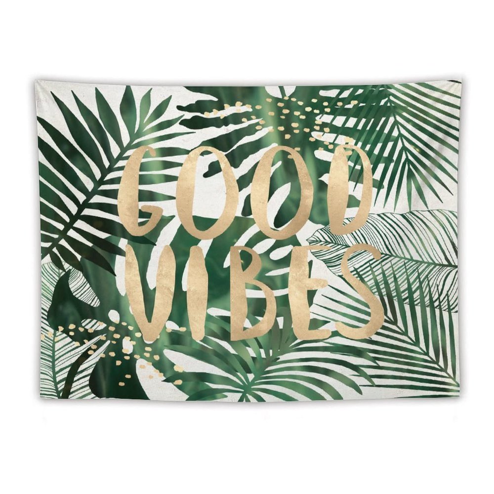 Beach Tropical Leaves Wall Tapestry,Summer Jungle Palm Tree Plant Tapestries for Dorm Living Room Bedroom Decor(60x80Inch)