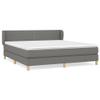 CUMYZO Box Spring Bed with Mattress and headboard,Fabric Bed in a Box Upholstered Platform Bed Frame/Mattress Foundation/Wood Slat SupportDark Gray,Queen view 3