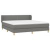 CUMYZO Box Spring Bed with Mattress and headboard,Fabric Bed in a Box Upholstered Platform Bed Frame/Mattress Foundation/Wood Slat SupportDark Gray,Queen view 4