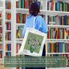 Andeiltech Canvas Tote Bag Aesthetic Cute Vintage Tote Bags Book Shoulder bag Gifts Reusable Grocery Bags for Women view 4