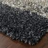 6' X 9' Charcoal Silver and Grey Geometric Shag Power Loom Stain Resistant Area Rug view 3
