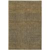 6' X 9' Brown Gold Rust Blue and Green Geometric Power Loom Stain Resistant Area Rug view 1