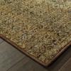 6' X 9' Brown Gold Rust Blue and Green Geometric Power Loom Stain Resistant Area Rug view 4