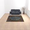 9' X 12' Blue Gold Green Red Orange and Purple Oriental Power Loom Stain Resistant Area Rug view 2