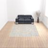 10' X 13' Beige and Grey Oriental Hand Loomed Stain Resistant Area Rug with Fringe view 2
