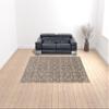10' X 13' Grey and Tan Floral Power Loom Stain Resistant Area Rug with Fringe view 2
