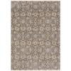 10' X 13' Grey and Tan Floral Power Loom Stain Resistant Area Rug with Fringe view 4