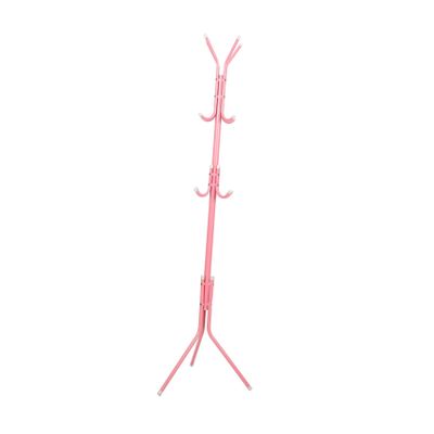 Cabilock Iron Coat Stand Tree Branch Hanger Hooks Pink Clothes Organizer Rack for Entryway Bedroom Bathroom for Hats Bags and Scarves